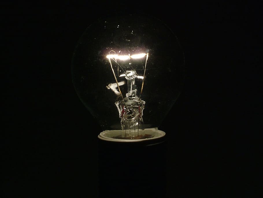 Light Bulb, Lamp, Lighting, Pear, disappearing, hell, dark, electric Lamp, lighting Equipment, illuminated