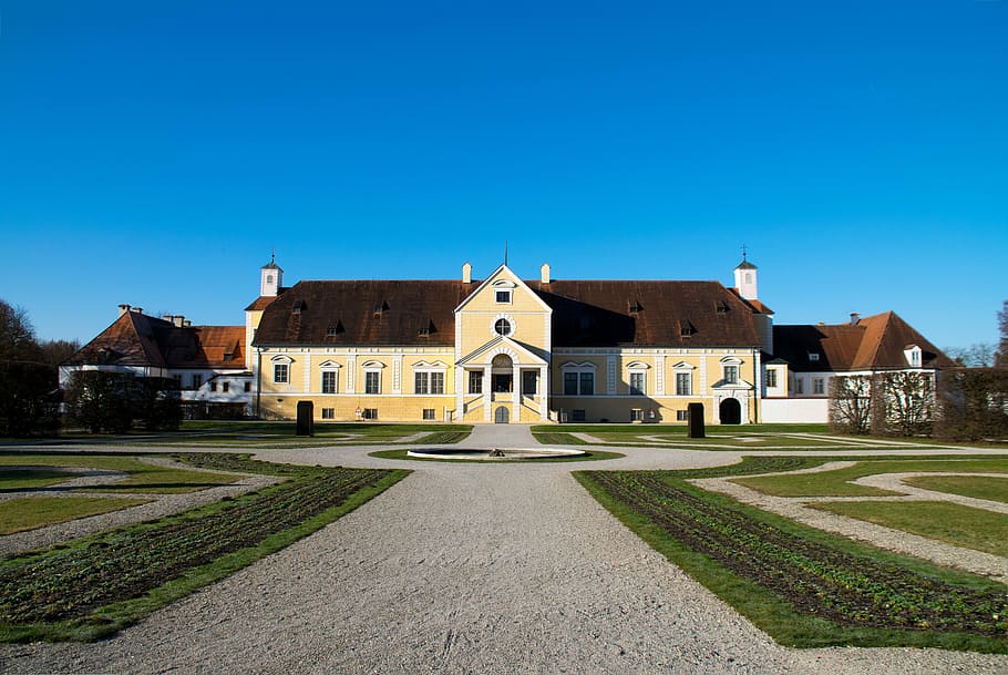 Oberschleißheim, Bavaria, Jerman, castle, elder, unterschleissheim jerman, tempat menarik, rumah, eksterior bangunan, arsitektur