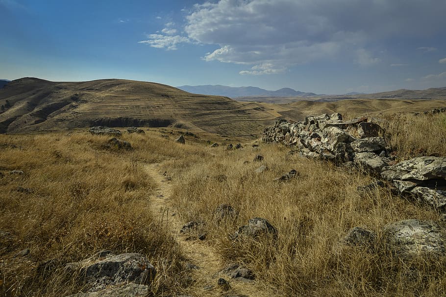 nature, landscape, sky, outdoors, panoramic, armenia, summer, blue, panorama, cloud