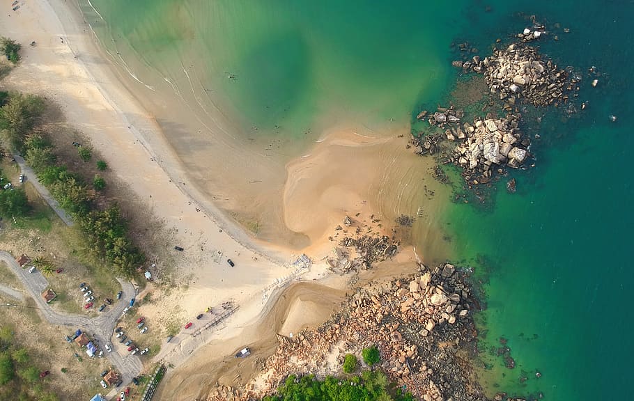 drone, dji spark, aerial view, water, nature, land, high angle view, scenics - nature, environment, sea