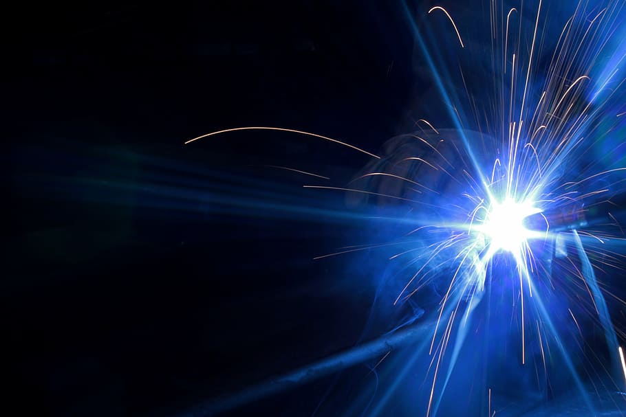 welding, arc, light, glove, electric, blue, work, tig, glowing, exploding