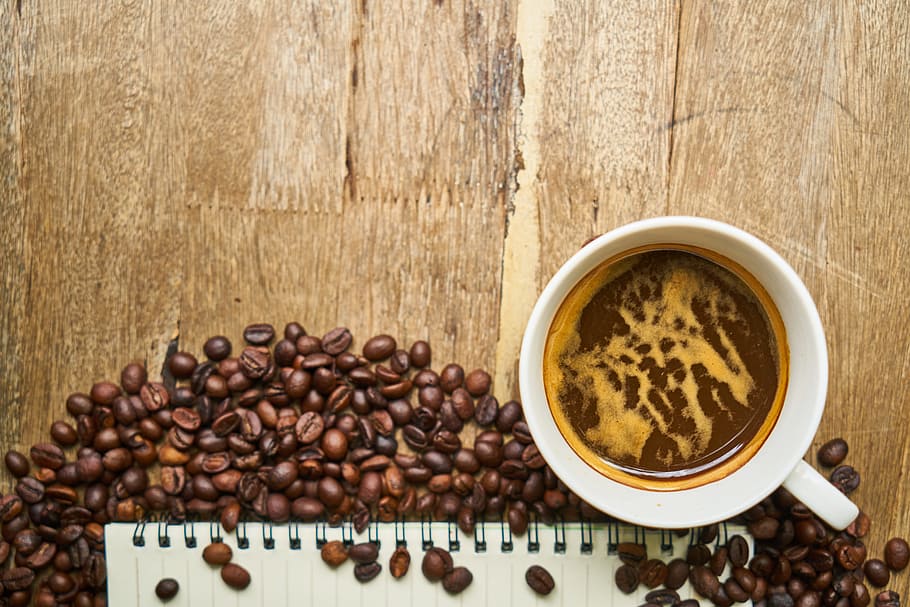 커피, 핵심, 카페인, 아침, 갈색, 모닝콜, 마실 것, 사진, 콜롬비아, 좋은 아침