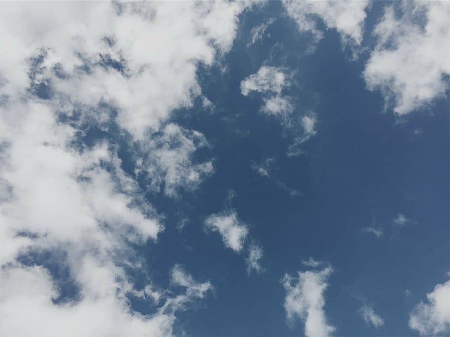 cielo, blanco, nubes, azul, durante el día, fondos, nube - cielo, naturaleza, vista de ángulo bajo, cloudscape
