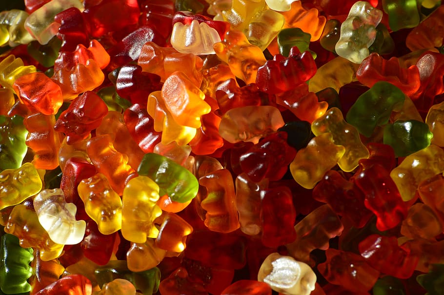 gummibär, gummibärchen, gummi bear, bear, delicious, color, colorful, sweetness, gummi bears, haribo