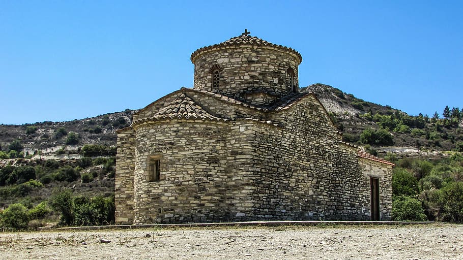 Chipre, Kato Lefkara, Arcanjo Miguel, igreja, século XII, arquitetura, ortodoxo, religião, cristianismo, pedra construída
