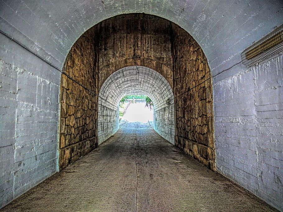 túnel, oscuro, camino, oscuridad, corredor, entrada, sombra, subterráneo, escape, salida