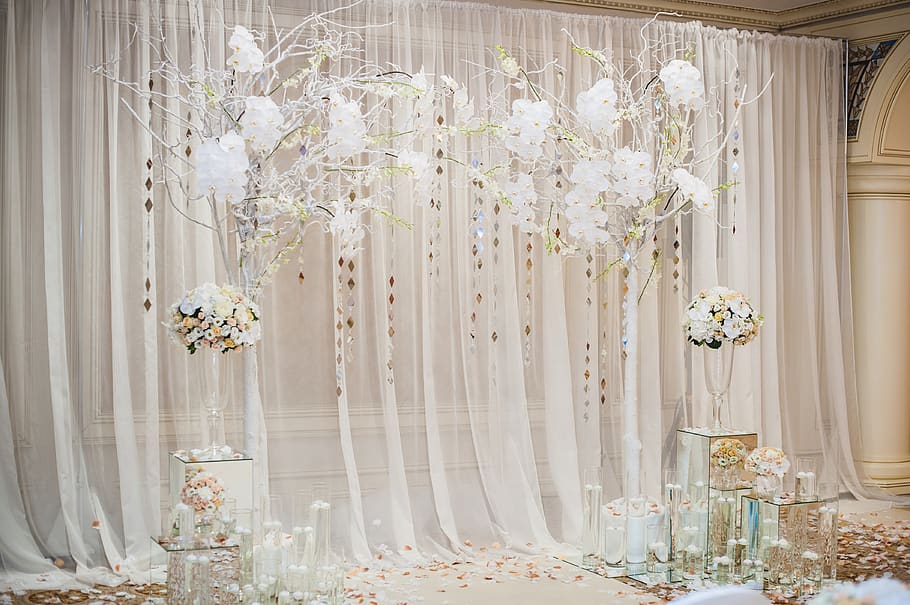 wedding, interior, design, flowers, decor, rose, candle, the ceremony, light, decorative