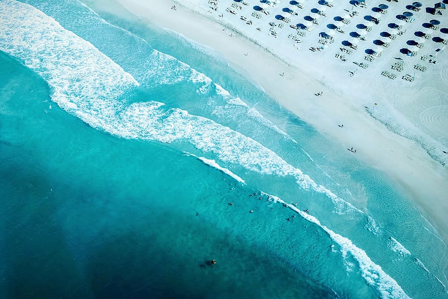 Ocean Sea Beach Sand Shore Tropical Vacation Travel Trip Aerial Pxfuel