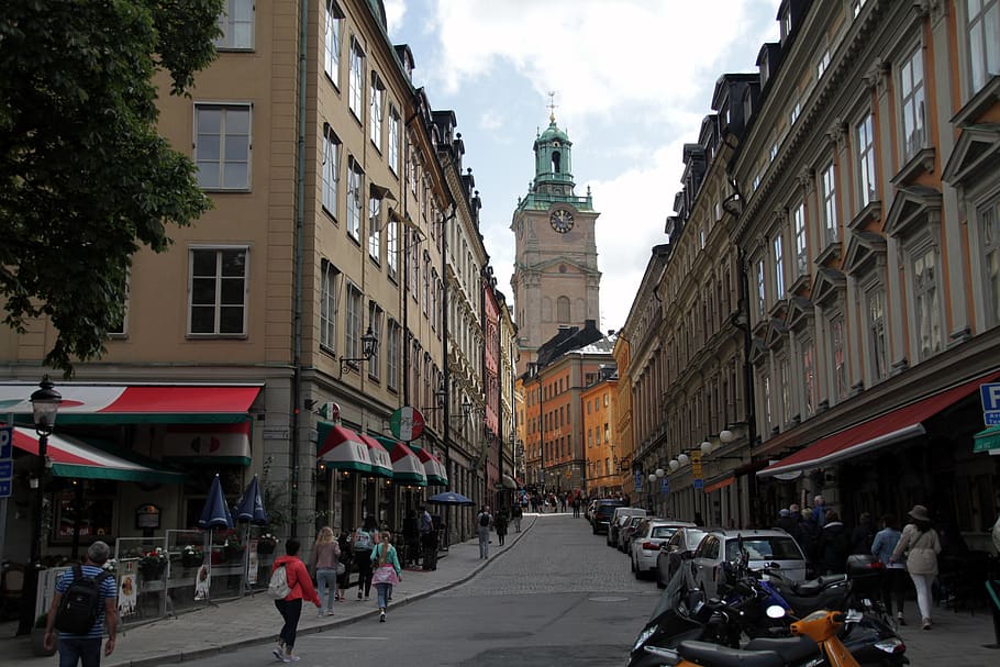 stockholm, town centre, sweden, city, architecture, building, building exterior, built structure, street, transportation