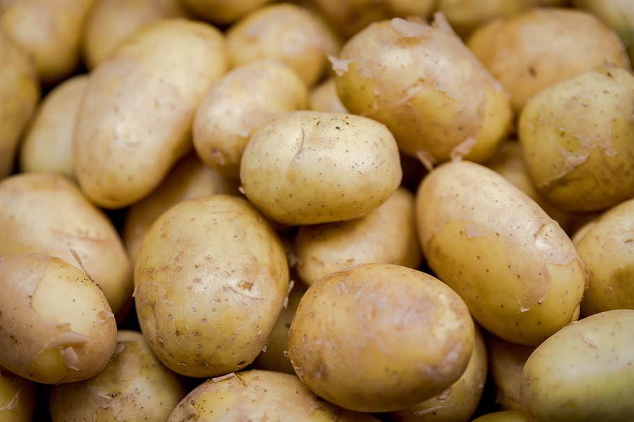 White, potatoes, market, air, brown, closeup, farming, food, fresh, healthy