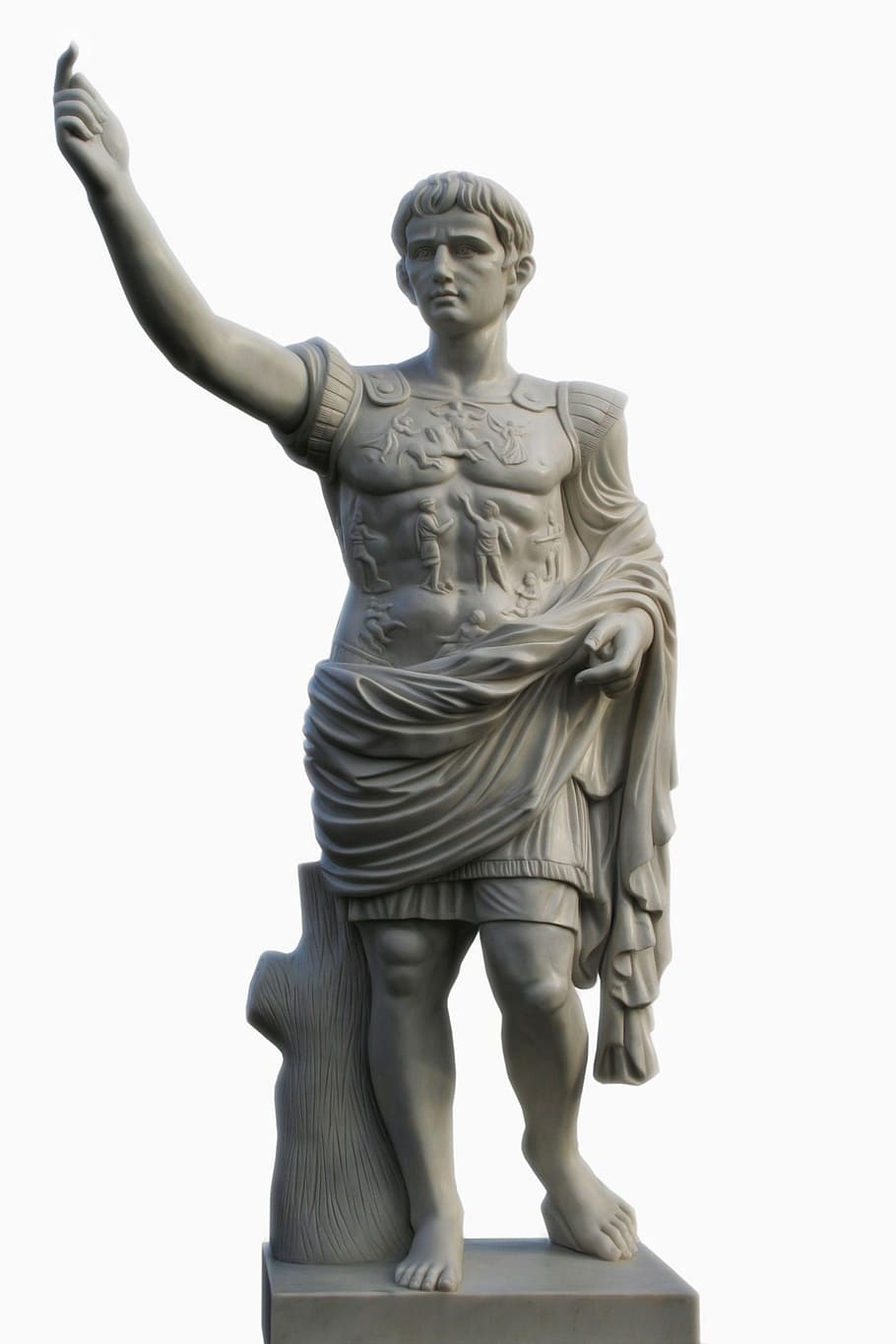 masculino, romano, estatua, fondo aislado, detalle, recorte, escultura, arte y artesanía, representación, representación humana