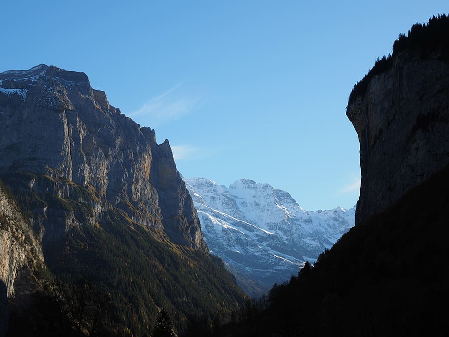 lauterbrunnen, valle, ing, empinado, pared empinada, pared de roca, grosshorn, montaña, naturaleza, paisajes
