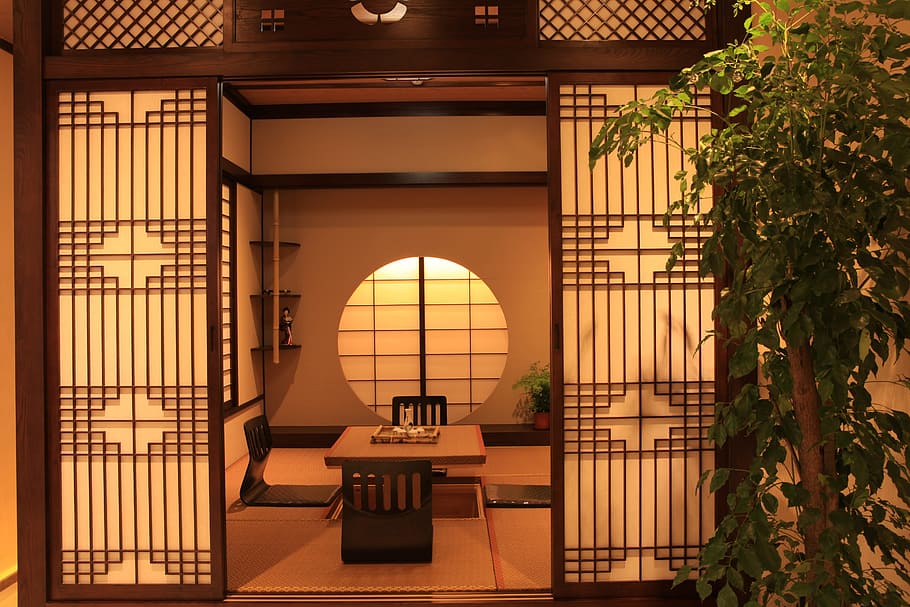 japanese, tatami, architecture, built structure, plant, indoors ...