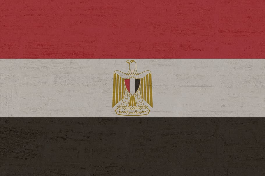 egypt, flag, flaggle, fitur dinding - bangunan, di dalam ruangan, tidak ada orang, merah, olahraga, basket - olahraga, gantung