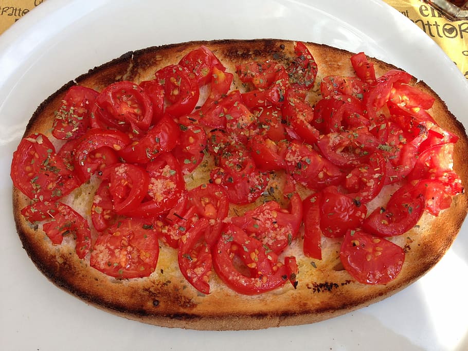 Bruschetta, Italian, Tasty, Food, delicious, tomatoes, pizza, cheese, tomato, baked