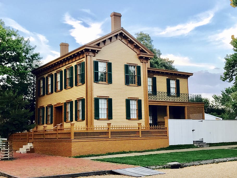 lincoln home, springfield, illinois, abraham lincoln, house, national parks, architecture, building exterior, built structure, building
