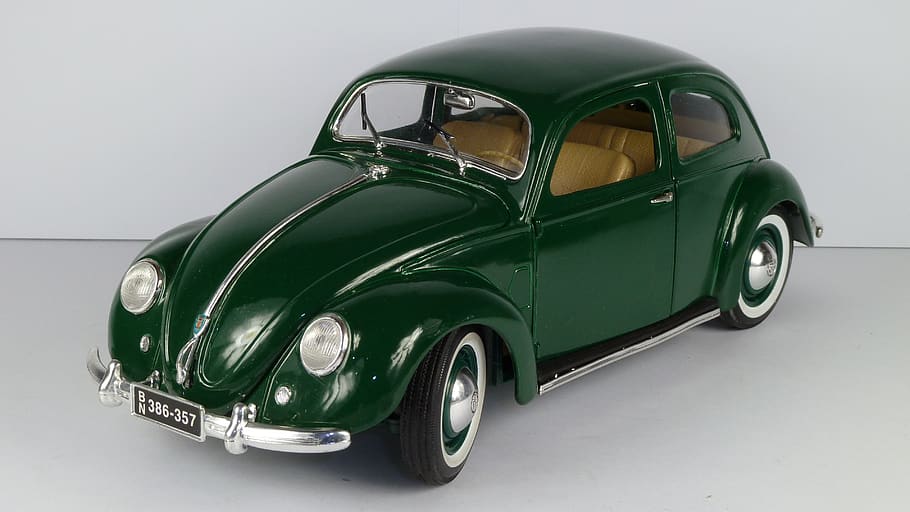 vw beetle, vw käfer, 1951, 1x18, modelo de carro, maisto, modo de transporte, carro, veículo motorizado, transporte