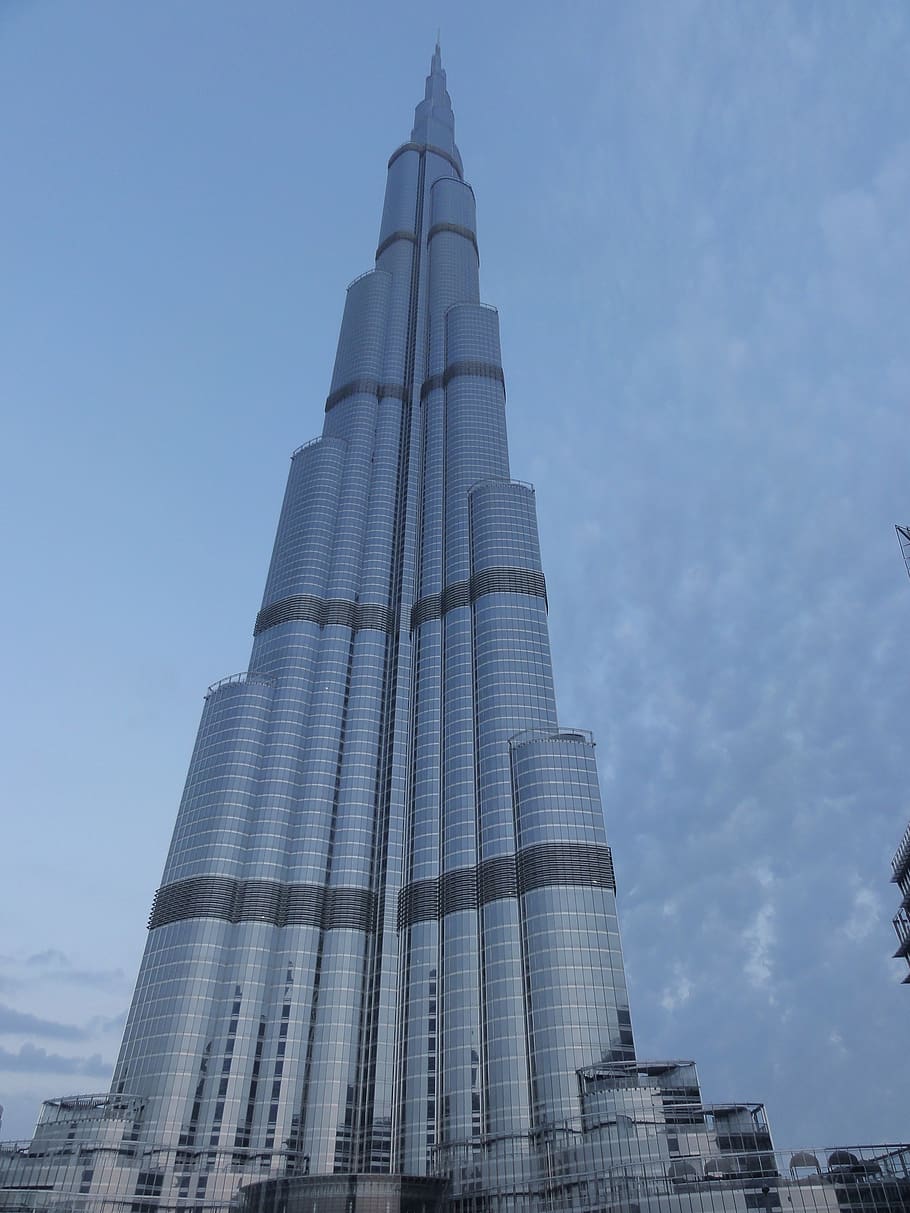 skyscraper, dubai, emirates, architecture, uae, building, built structure, building exterior, low angle view, tall - high
