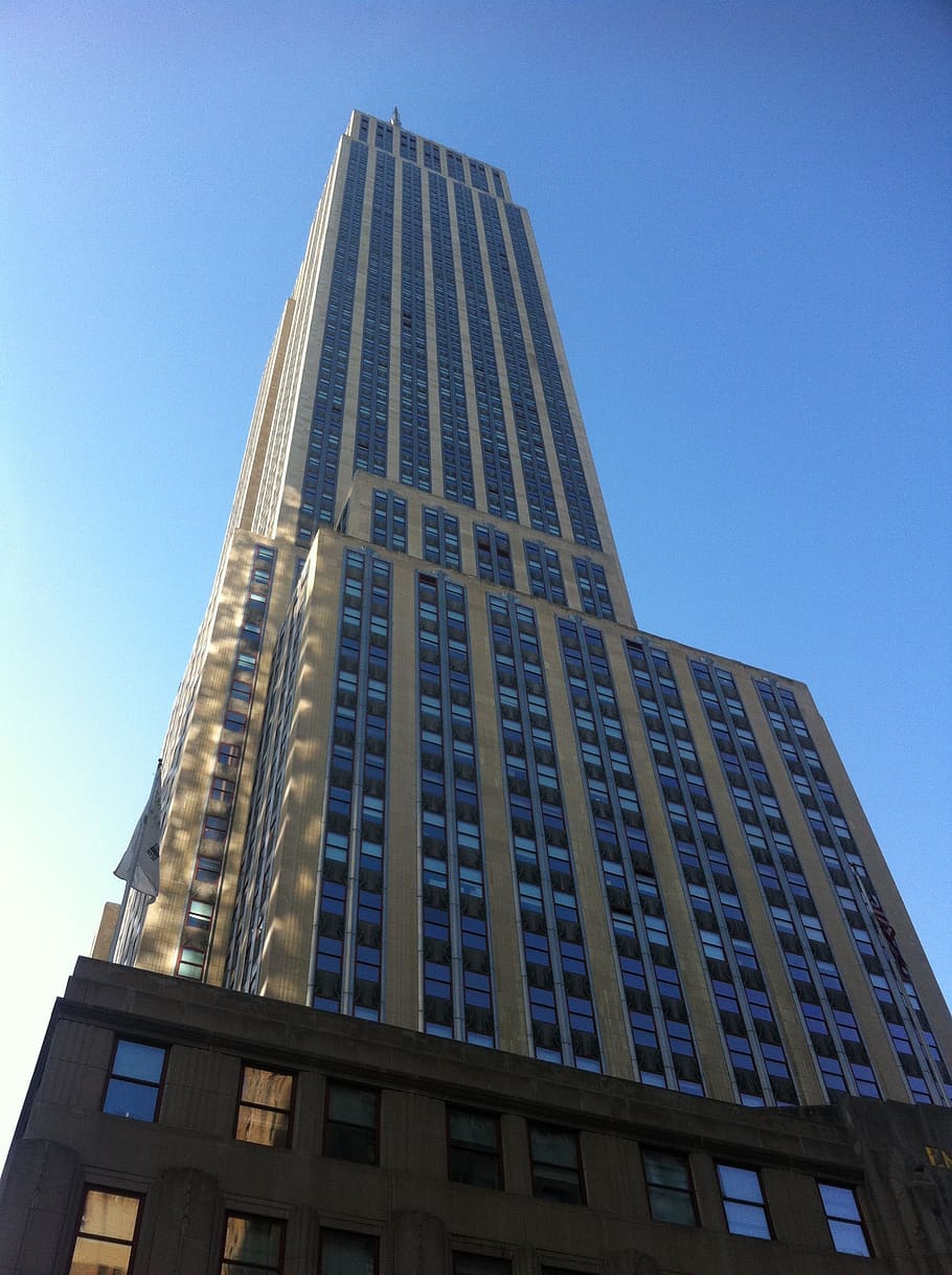 empire state, building, new york, usa, low angle view, building exterior, architecture, built structure, sky, city