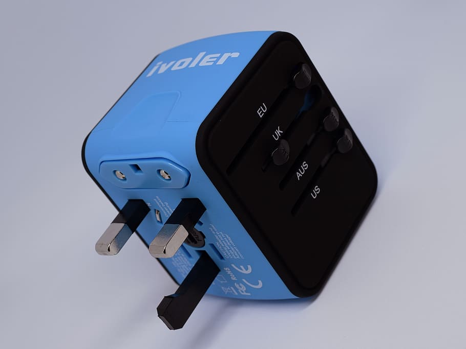 travel adapter, plug, charging plug, charger, socket, power supply, usb, usb plug, cable, connection