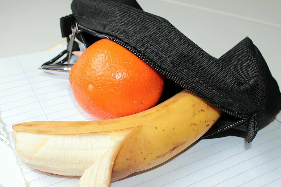 mandarina, plátano, fruta, saludable, vitaminas, frutas, deliciosa, dulce, muda, bolígrafos