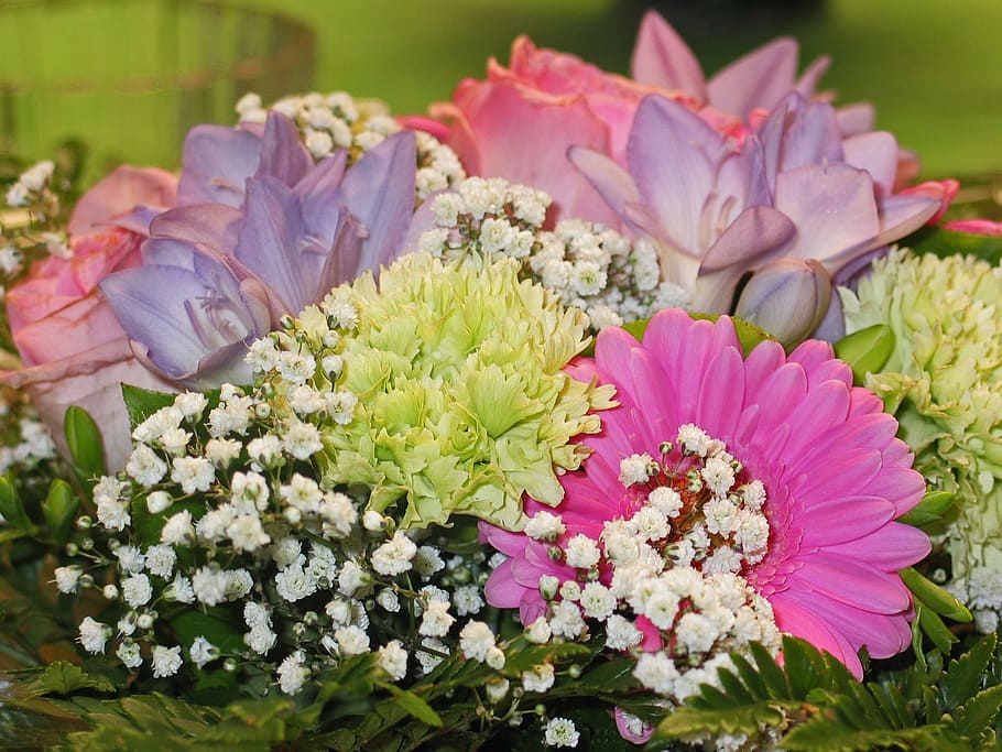 bouquet, flowers, bouquet of flowers, roses, pink, vase, bouquets, romance, strauss, decoration