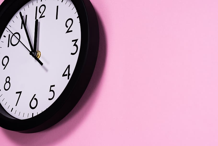 clock, time of, background, hours, forward, close up, minutes, timepiece, pink, banner