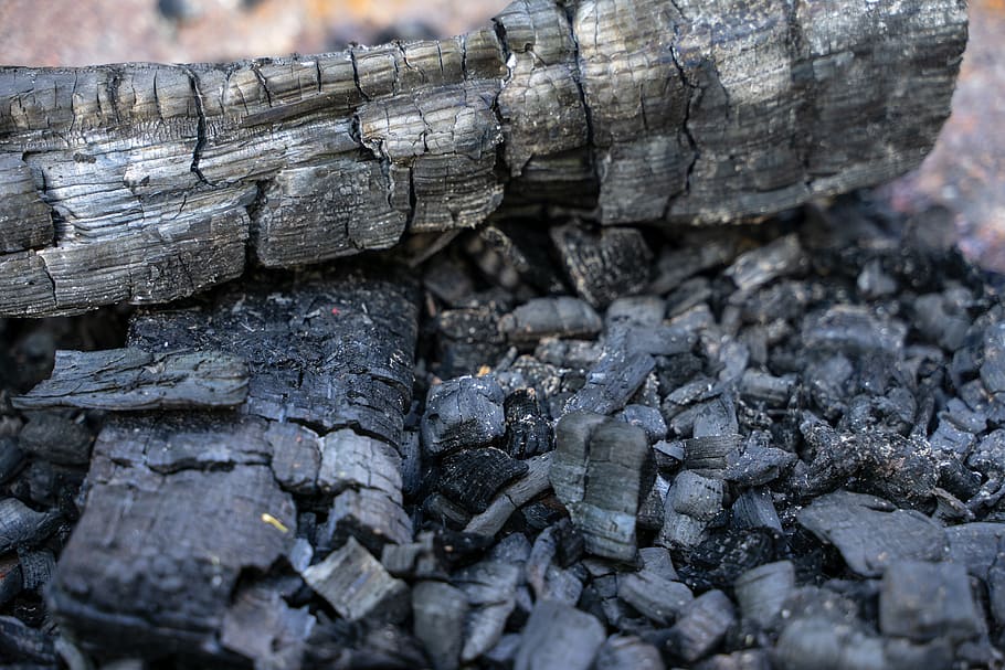 carbon, ash, burned, fire, wood, barbecue, charcoal, hot, heat, firewood