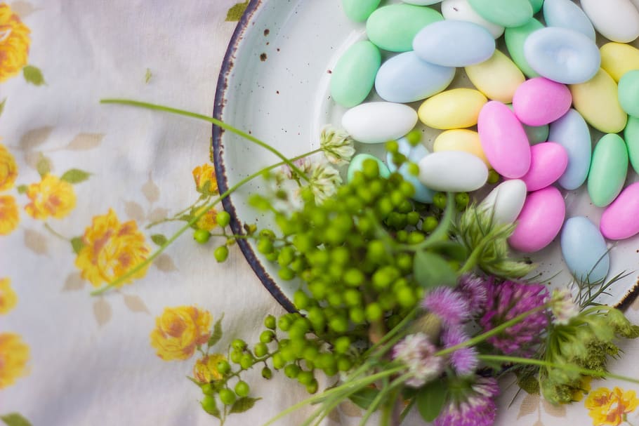 candy, flowers, plants, colors, freshness, food, easter, plant, food and drink, egg