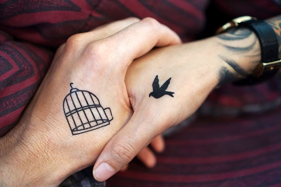 person holding hands, tattoo, hand, hands, couple, love each other, tattoos, tattooed, wristwatch, sweet | Pxfuel