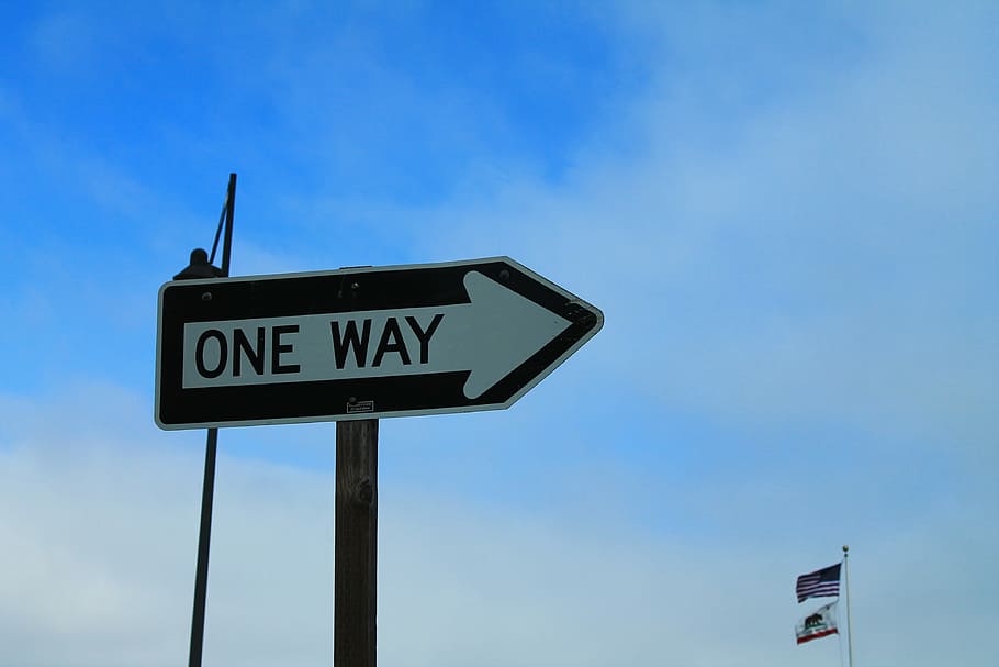 One, Way, Cartel, One Way, California, one, way, sign, road Sign, direction, sky