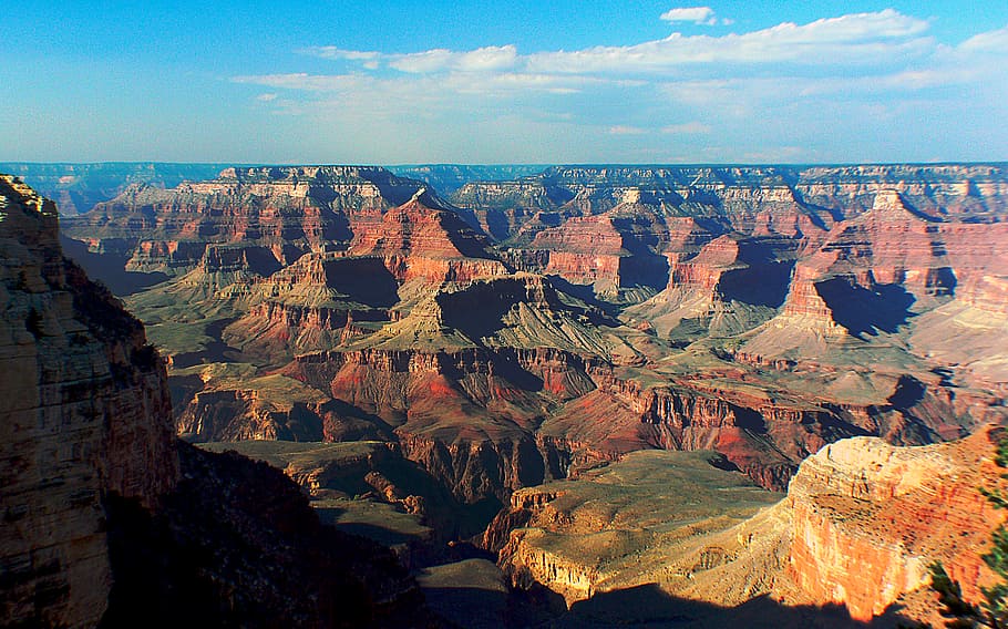 Grand Canyon, Arizona, aérea, fotografia, Grand, Canyon, Nacional, Parque, céu, dia