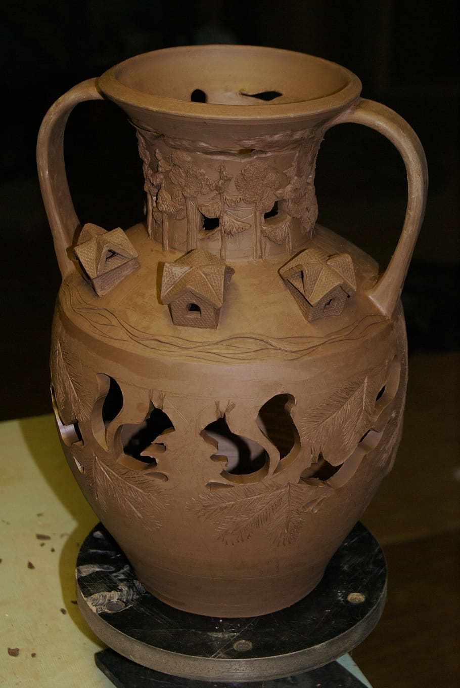 keramik, tanah liat, kendi, tembikar, budaya, gerabah, kerajinan, vas, di dalam ruangan, close-up