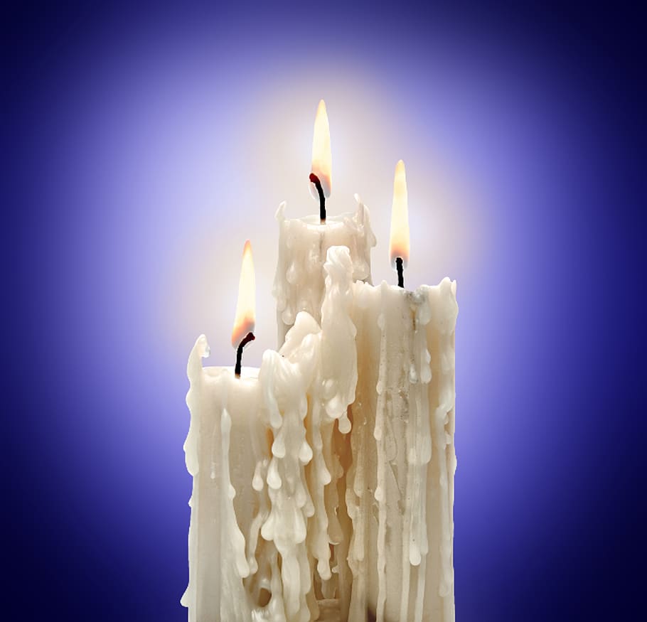 candles, blue, light, calm, beautiful, take it easy, color, fire, candle, flame