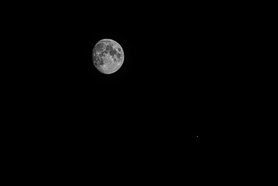 moon, jupiter, space, planet, astronomy, astrology, universe, sky, cosmos, night