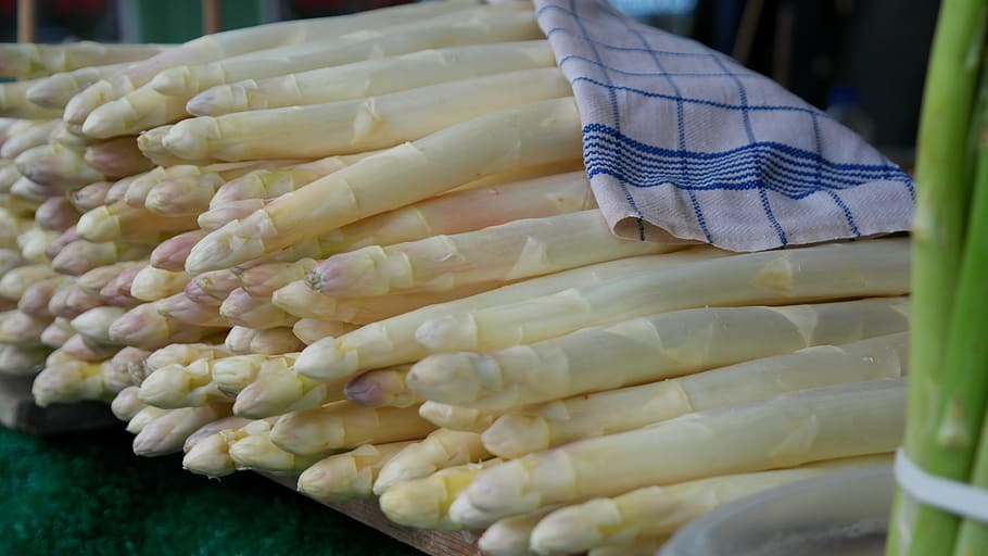 peeled sugar canes, asparagus, market, food, garden, eat, vegetables, healthy, farmers local market, asparagus time