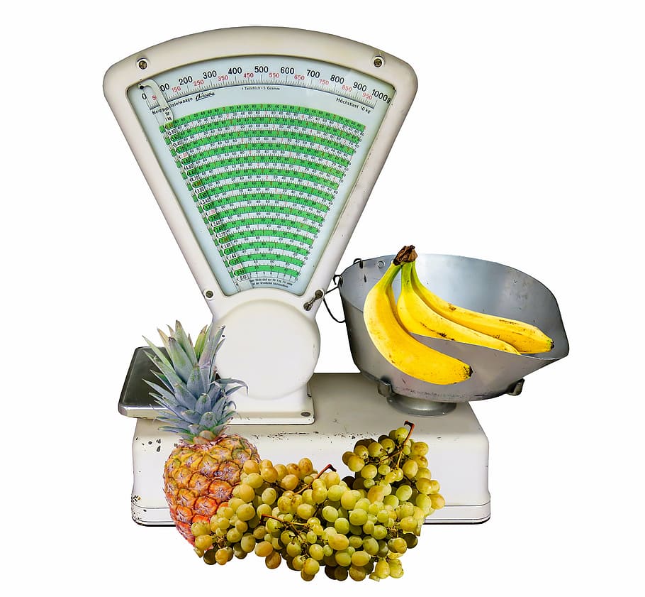 eat, food, fruit, fruits, banana, pineapple, grapes, horizontal, weigh, buy