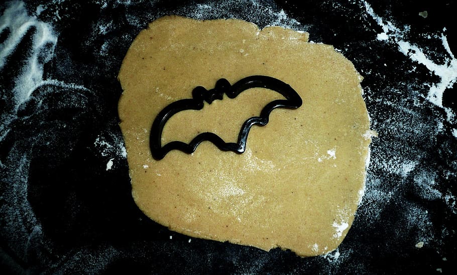 halloween, bat, molds, baking, pastry, black, close-up, indoors, food and drink, food