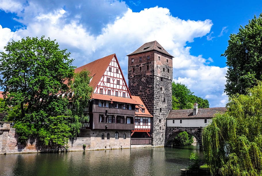 nuremberg, Baviera, francos suíços, centro histórico, alemanha, idade média, historicamente, arquitetura, construção, locais de interesse