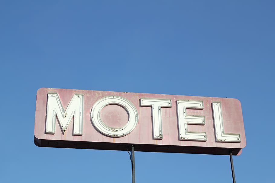 motel, signo, vintage, tipografía, viajes, retro, hotel, letrero, diseño, antiguo
