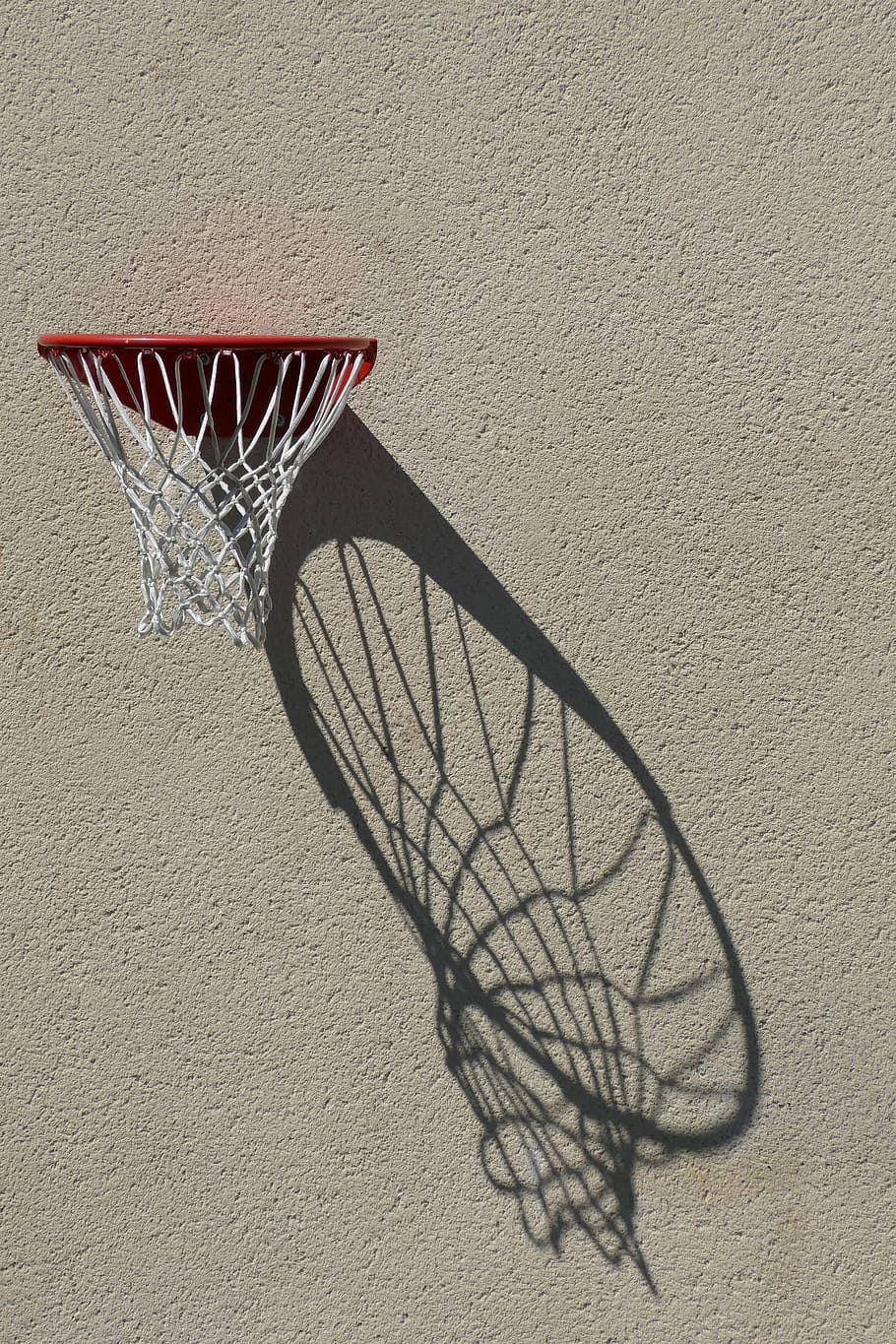 basket, basketball, sports, shadow, wall, basketball hoop, sport, basketball - sport, net - sports equipment, wall - building feature