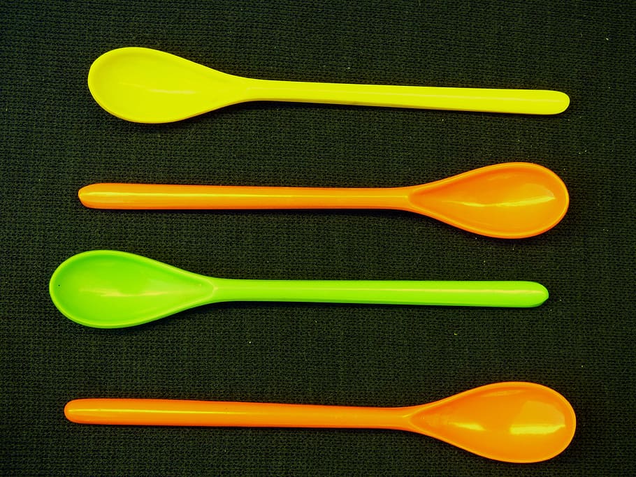 Spoons, Plastic, Colors, kitchen Utensil, spoon, kitchenware Department, food, equipment, wood - Material, cooking