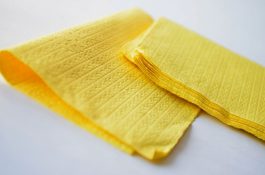 tissue paper, yellow, paper, tissue, hygiene, soft, wipe, household, sanitary, studio shot