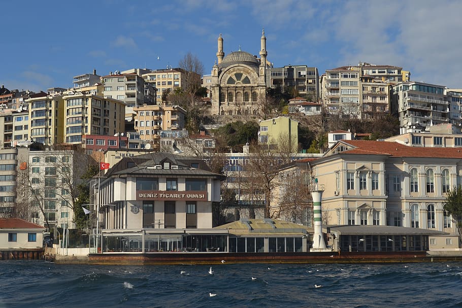 istanbul, bosphorus, strait, sea, turkey, architecture, building exterior, built structure, building, city