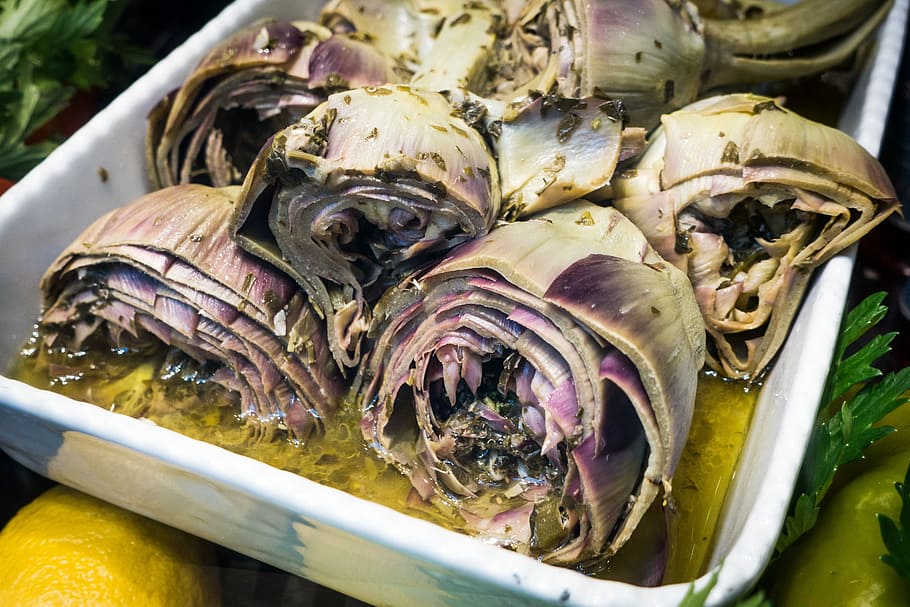 marinated artichokes, Marinated, artichokes, artichoke, healthy, food, seafood, freshness, fish, close-up