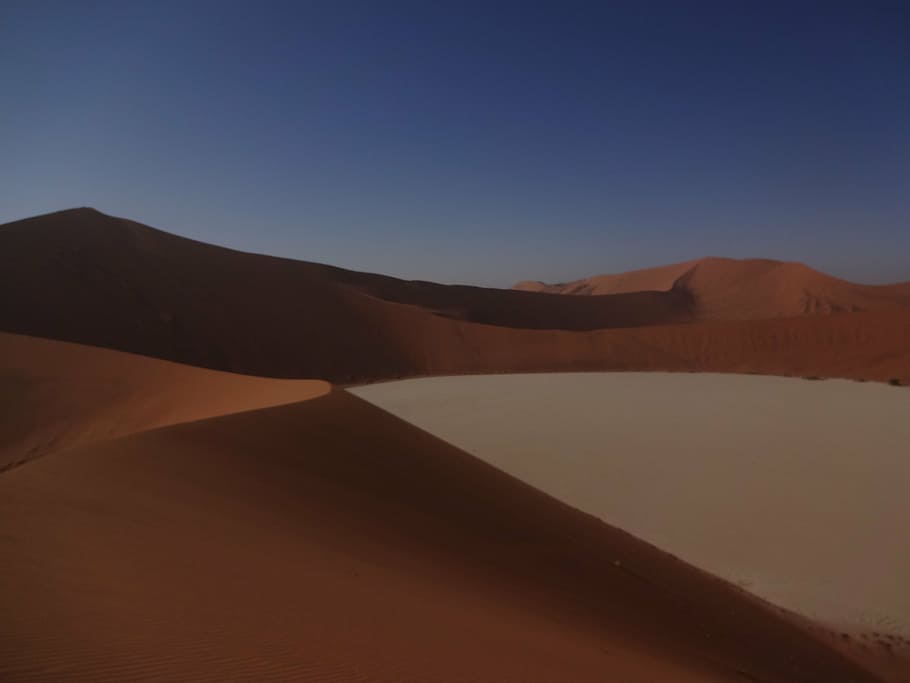 desierto, duna, paisaje, arena, áfrica, huellas, seco, al aire libre, calor, verano