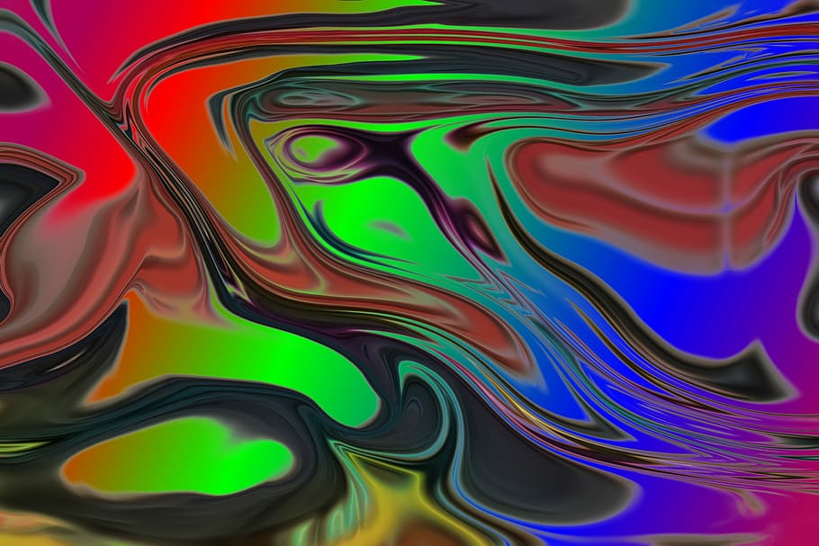 swirl, design, pattern, rainbow colours, color, background, multicolor, curl, glow, ooze