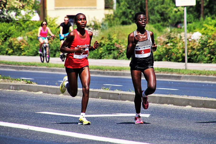 maraton, pemain lintas negara, ras, jogging, olahraga, lari, mulai, terburu-buru, atletik, kesehatan