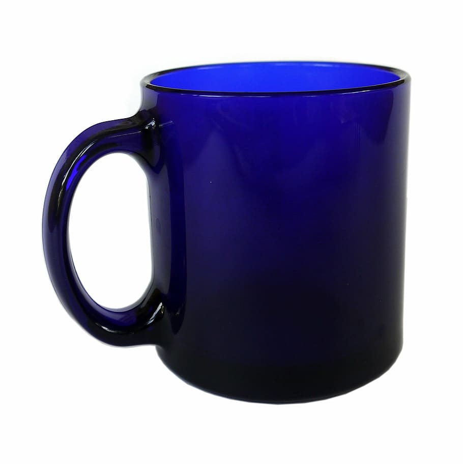 mug glass cup blue