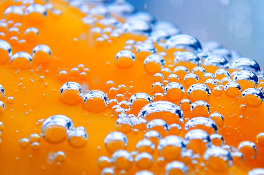 close, photography, orange, liquid, backgrounds, yellow, blue, abstract, washing, light